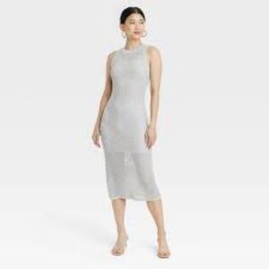 new size small woman’s silver midi dress